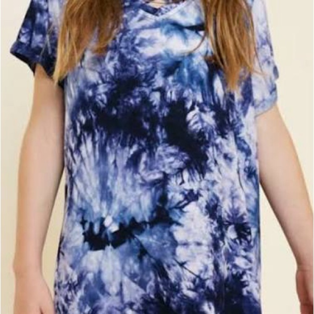 Women’s Short Sleeve Tie-Dye Tee - Blue